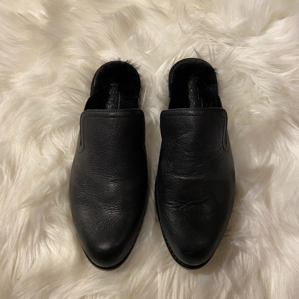 1.STATE Leather Slip-On With Dyed Rabbit Fur - Picture 3 of 6